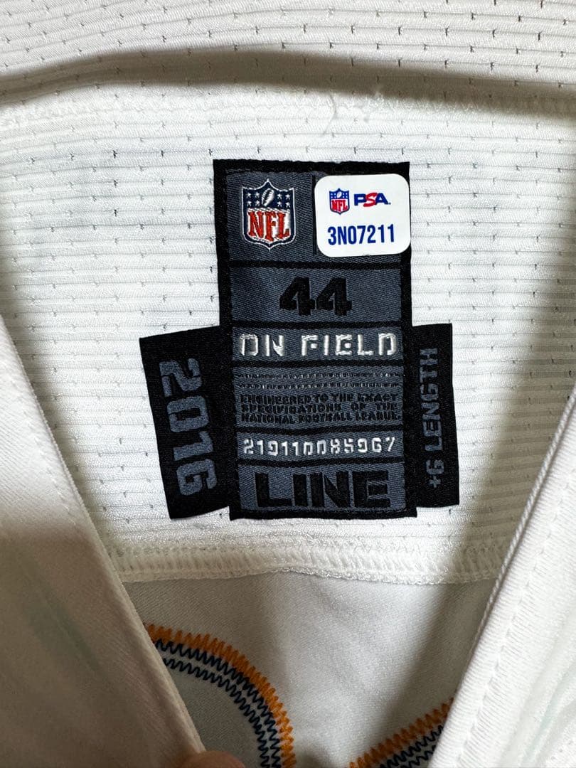 NFLマイアミドルフィンズ 実使用ジャージ ※1/12まで17,800円