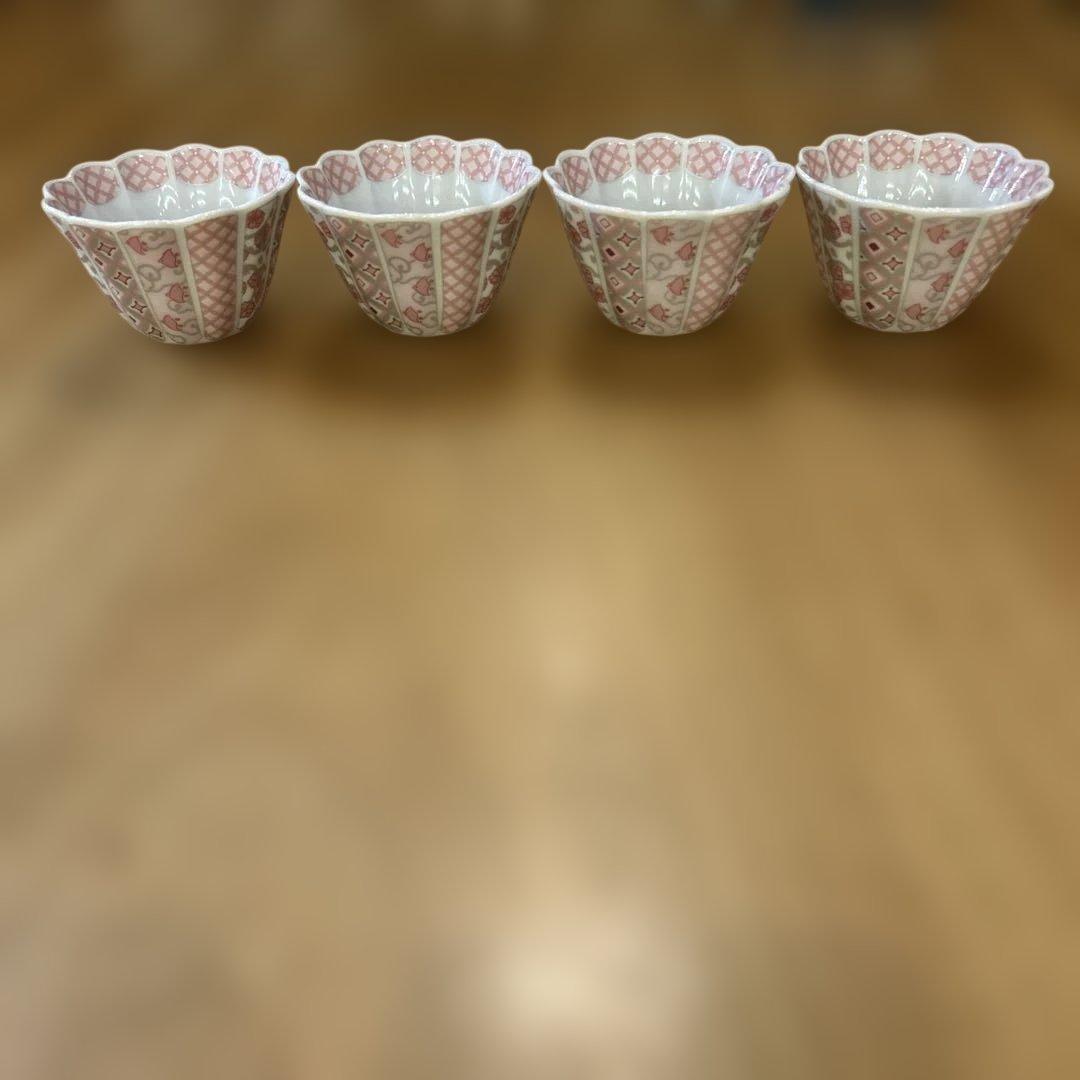 波佐見焼　林九郎窯　花離宮小鉢　四個