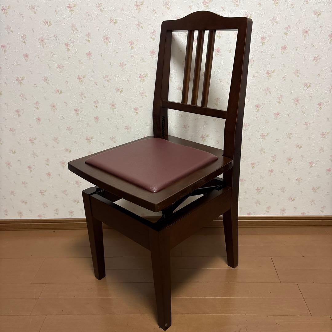 希少　YAMAHA トムソン椅子　木目　茶色　ピアノ椅子