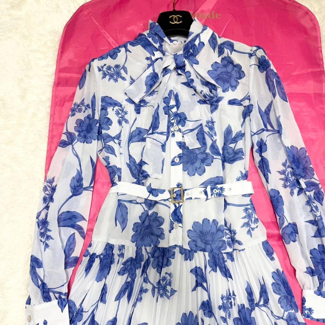 【極美品✨】ダイアグラム　フラワープリントプリーツワンピース　36 2025年