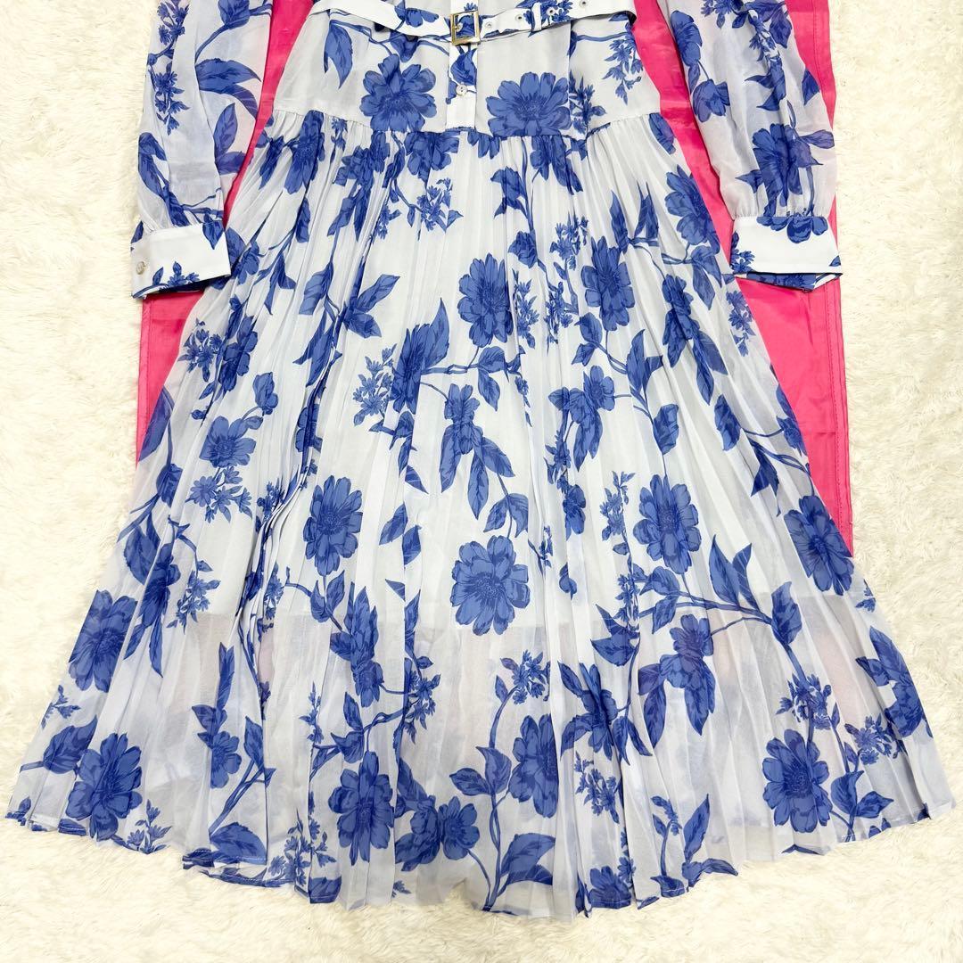 【極美品✨】ダイアグラム　フラワープリントプリーツワンピース　36 2025年