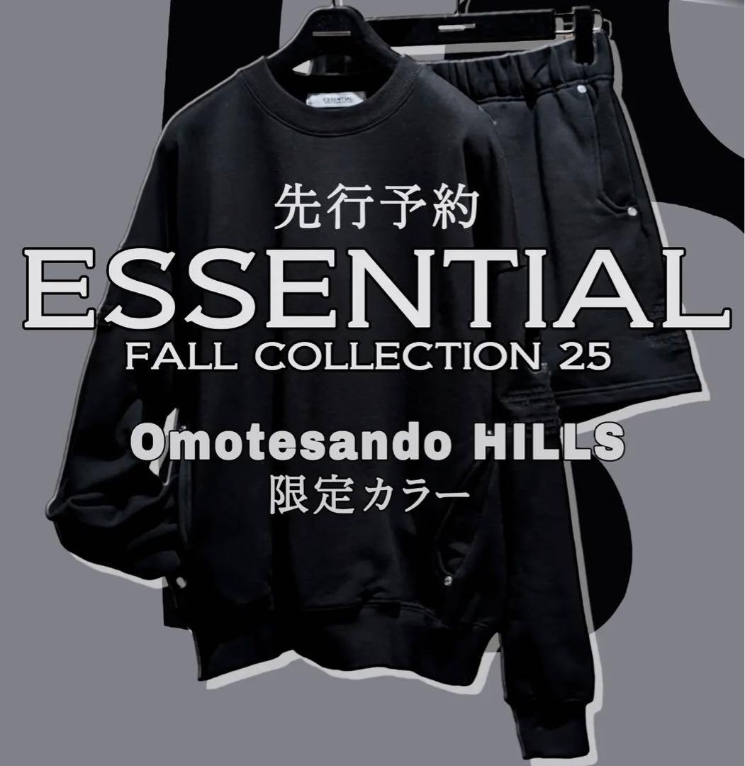 ESSENTIAL ロゴ裏毛プルオーバー ショートパンツセットアップ