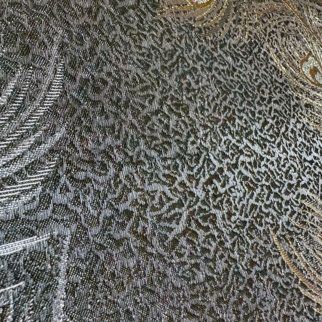 【美品】豪華絢爛 礼装用 6通柄 袋帯 孔雀の羽模様 金羽 銀羽 リメイク等にも