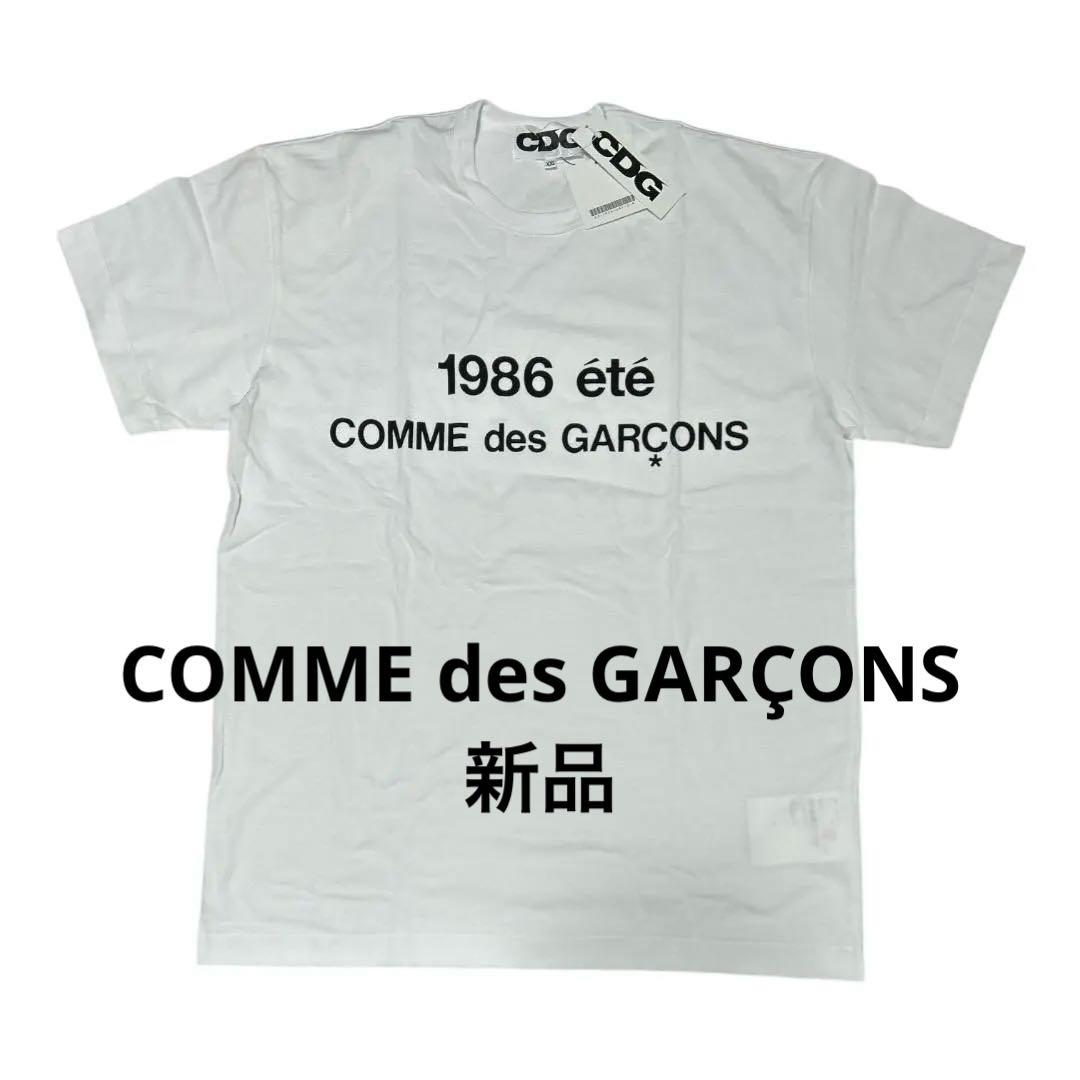 新品 CDG コムデギャルソン 1986 ロゴ Tシャツ 白 XXL 日本製