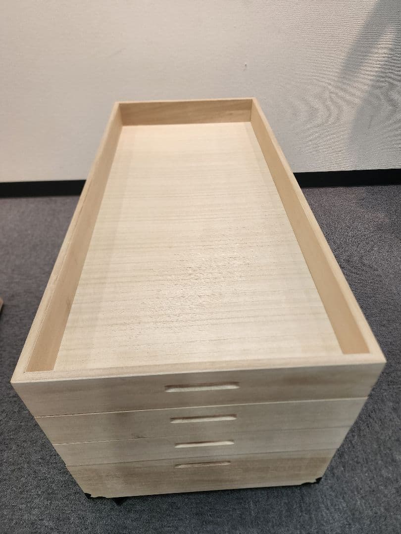 桐箱　5段　木製5段収納ユニット　きもの　和服　　おしゃれ　収納　キャスター付き