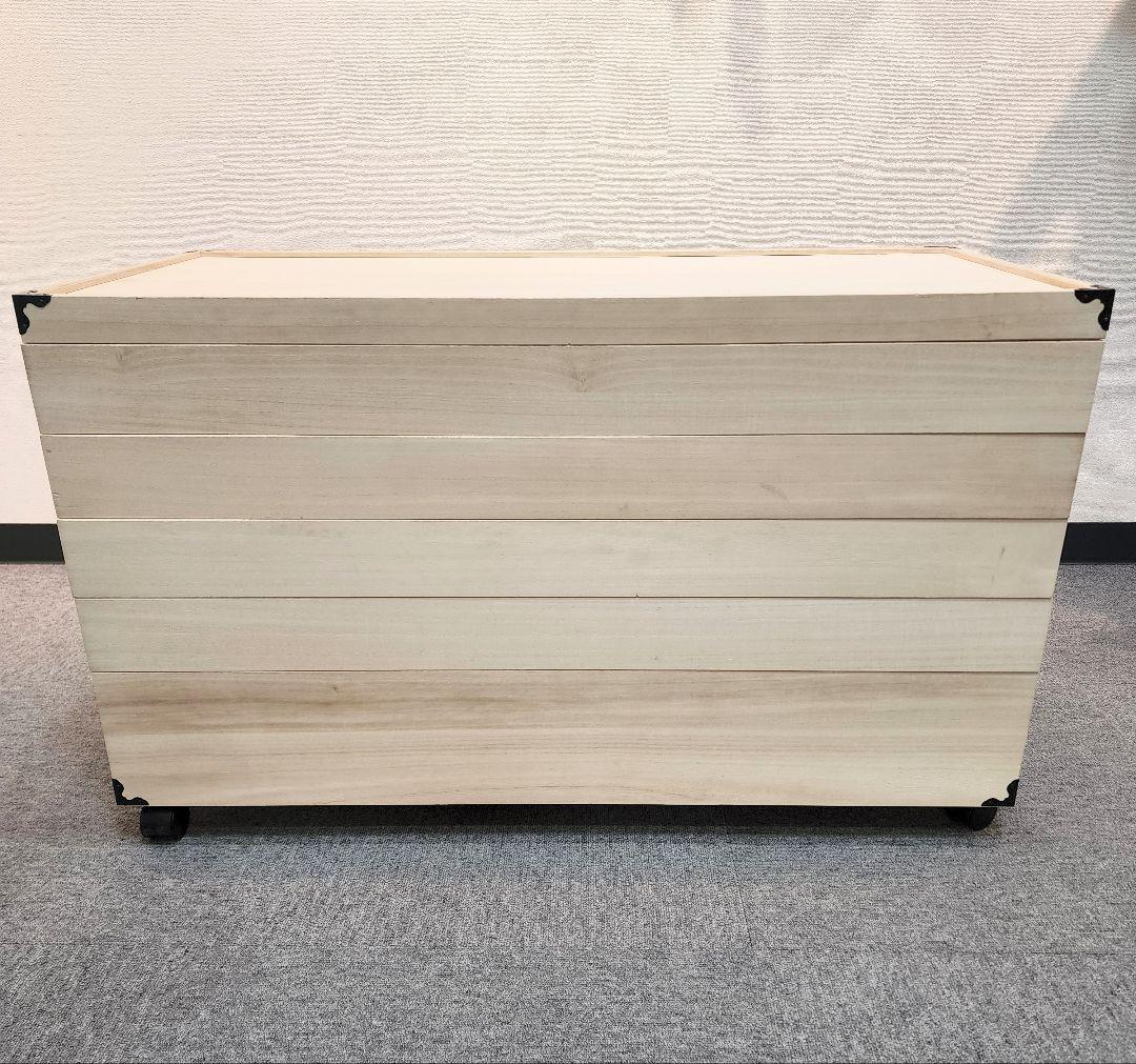 桐箱　5段　木製5段収納ユニット　きもの　和服　　おしゃれ　収納　キャスター付き