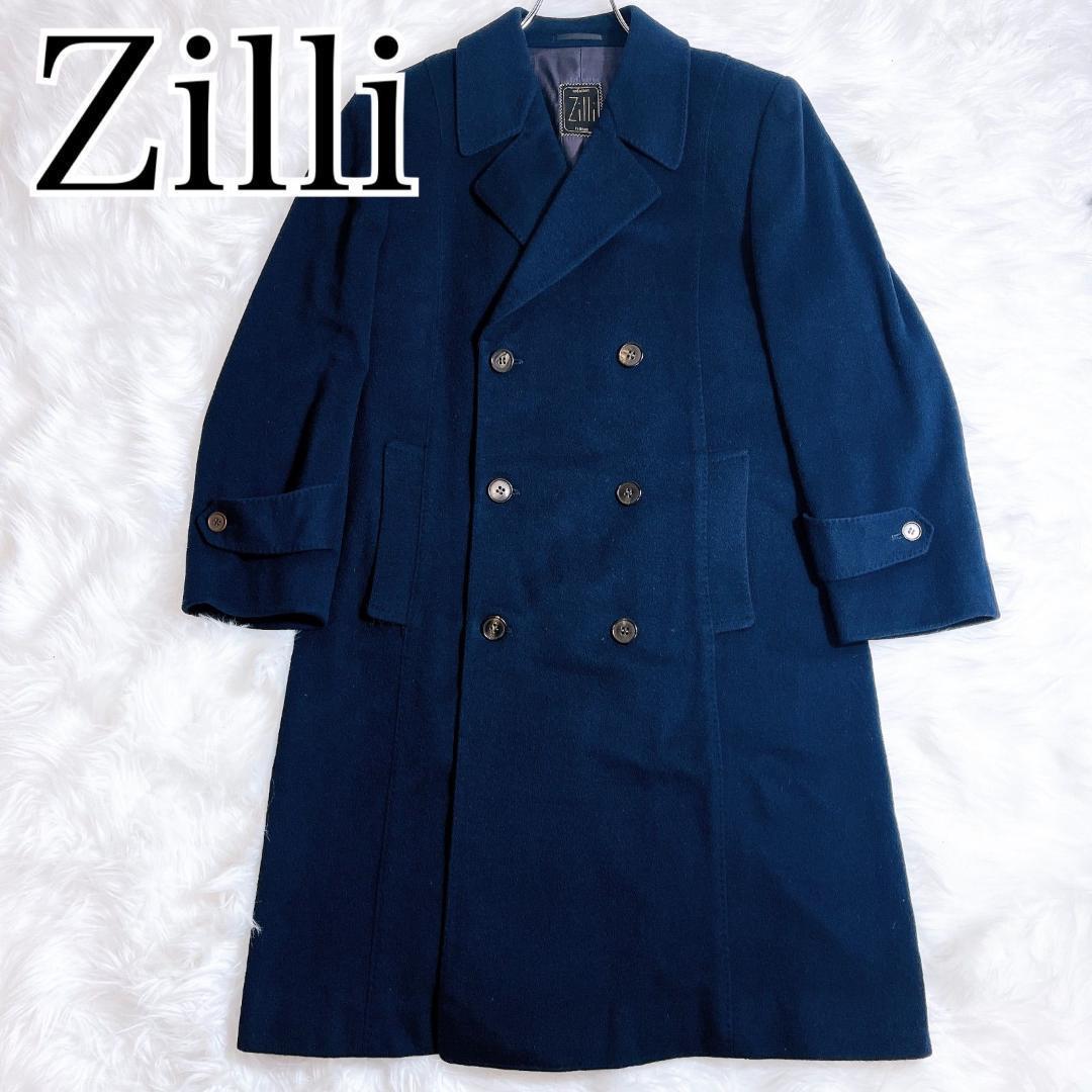 ZILLI 　ジリー　ロング丈　カシミヤ100% ダブルチェスターロングコート