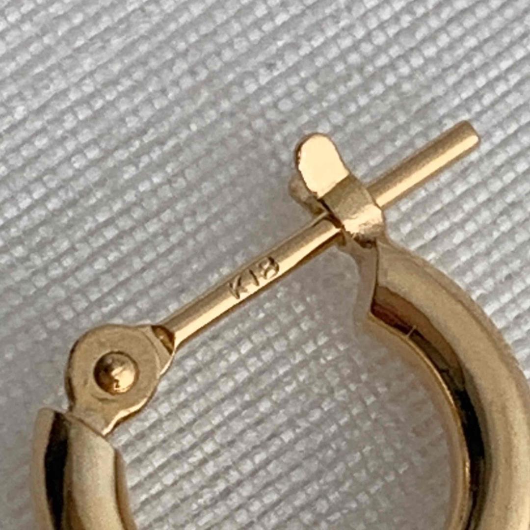 18金【2×10mm 定番フープピアス】イエローゴールド K18刻印入 新品！