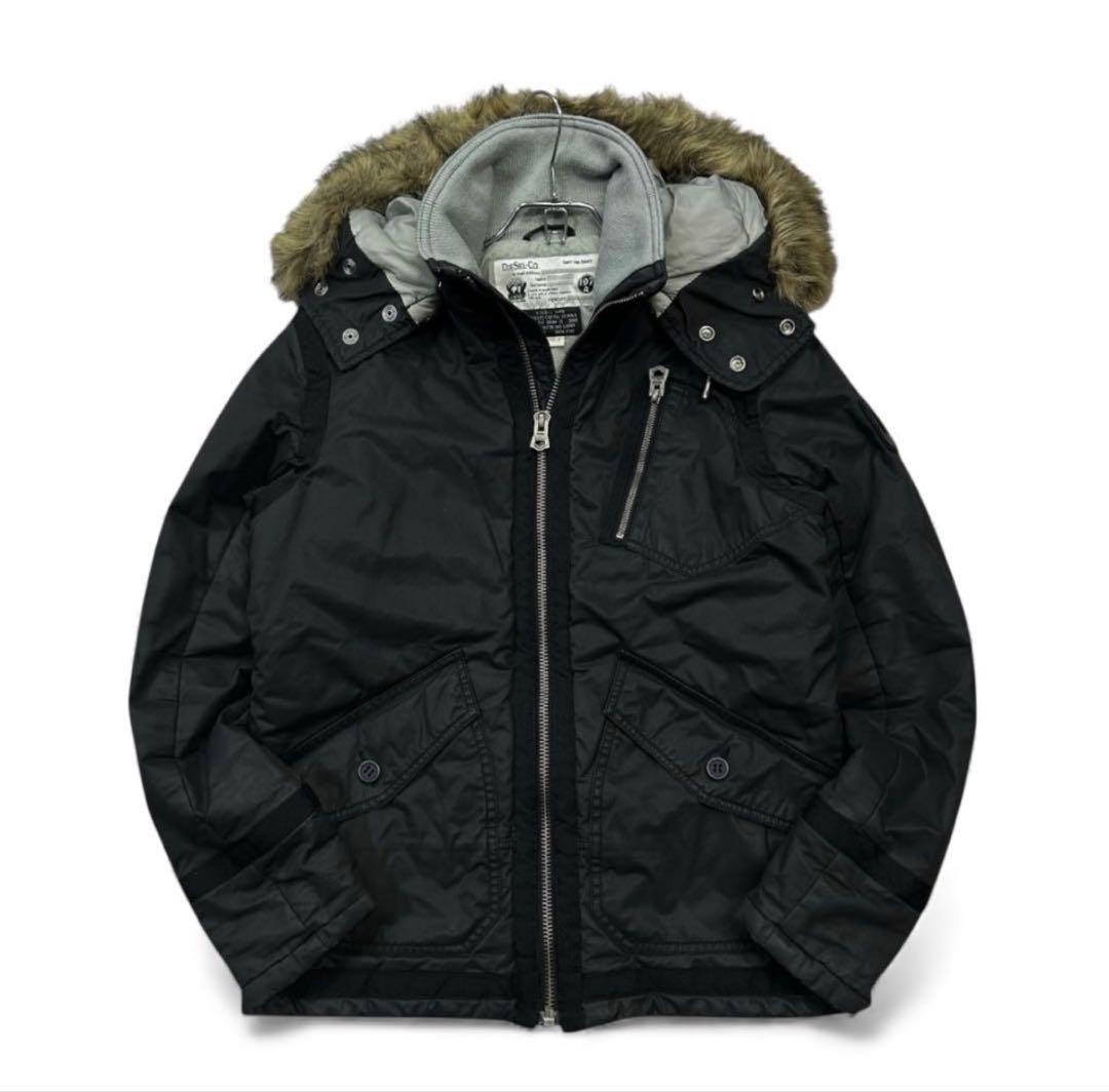 ご*ん様 Y2K OLD DIESEL N-2Bフライトジャケット メンズLブラ