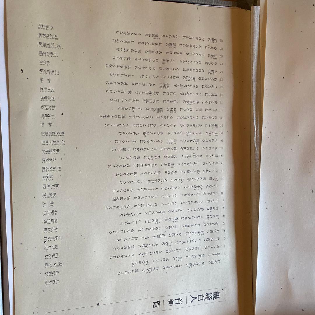 観峰百人一首　日本習字