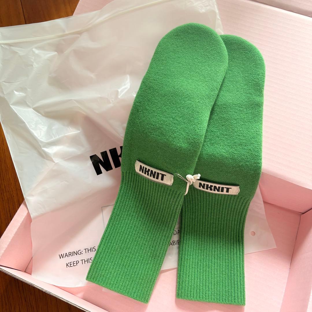 【試着のみ】NKNIT ミトン 手袋 グリーン/ size 1
