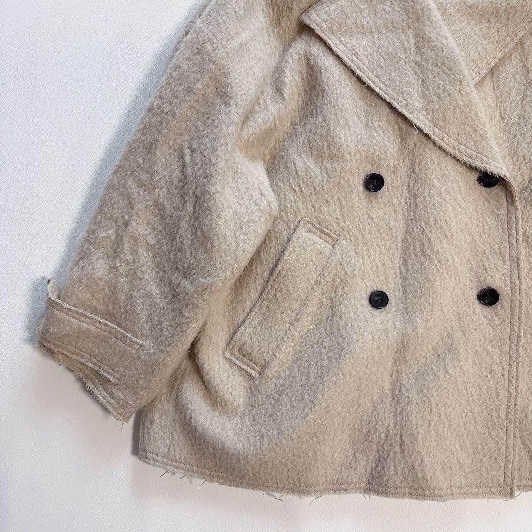 LOUREN/ローレン　シャギーモヘアコート　ダブルコート　ベージュ