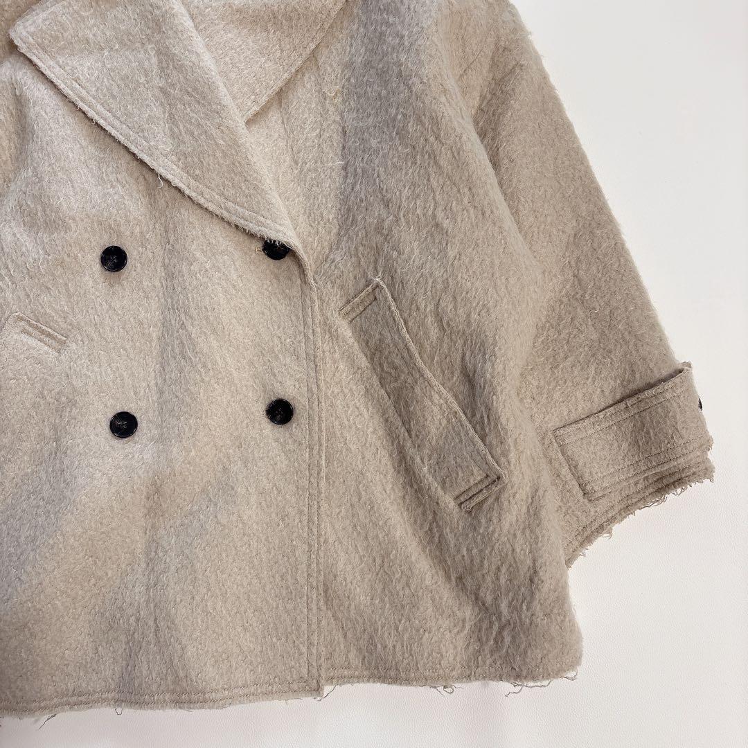 LOUREN/ローレン　シャギーモヘアコート　ダブルコート　ベージュ