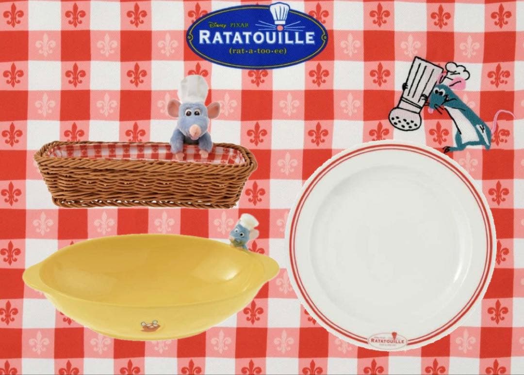 ディズニーストア　レミー　プレート　皿　カトラリーケース　ランチョンマット