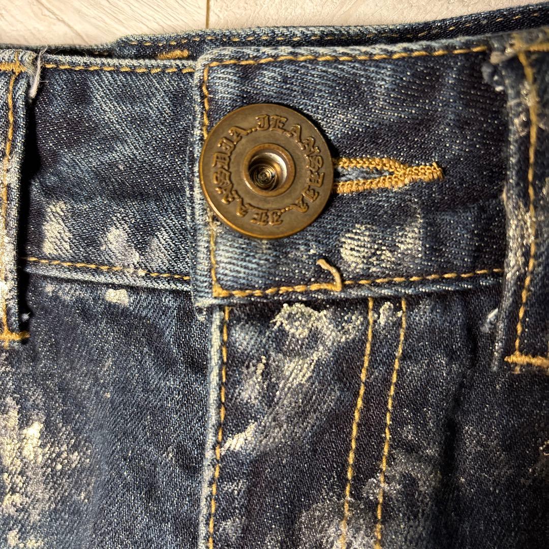 d.i.a.y2k平成ギャル　スタッズラメダメージデニムショートパンツサイズ25