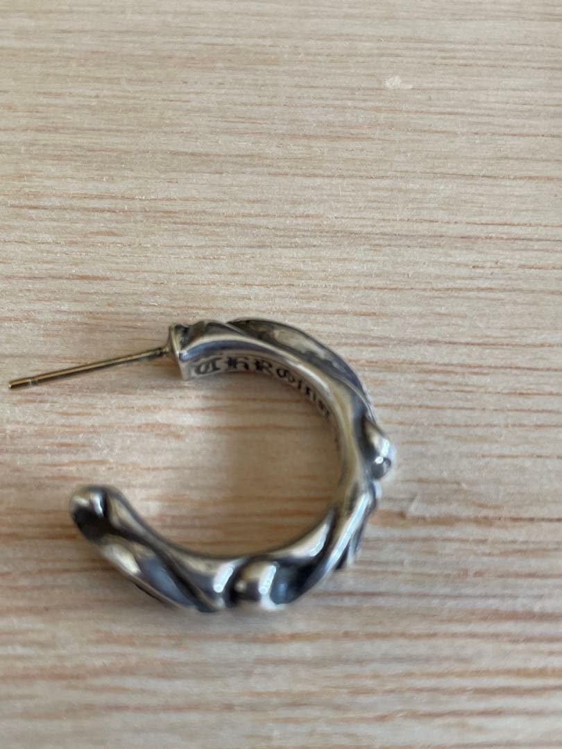 クロムハーツ CHROME HEARTS フープ スクロール ピアス シルバー