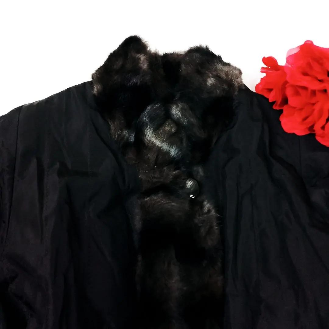 【激レア】【シルク100%】ロリス毛皮 ロングコート マキシ丈 L リアルファー