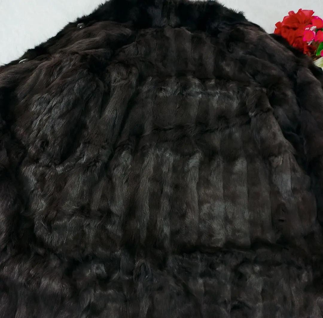 【激レア】【シルク100%】ロリス毛皮 ロングコート マキシ丈 L リアルファー