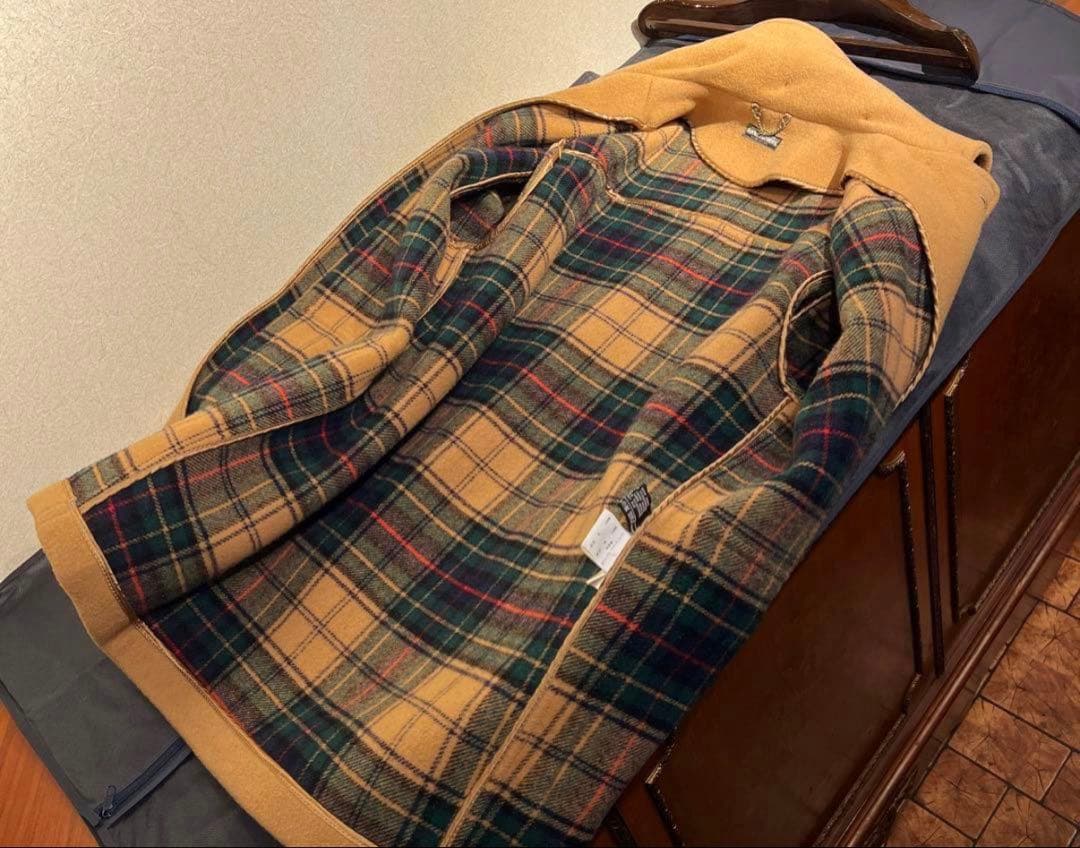 【貴重】英国製　ブルックスブラザーズ　キャメルコート　本革釦