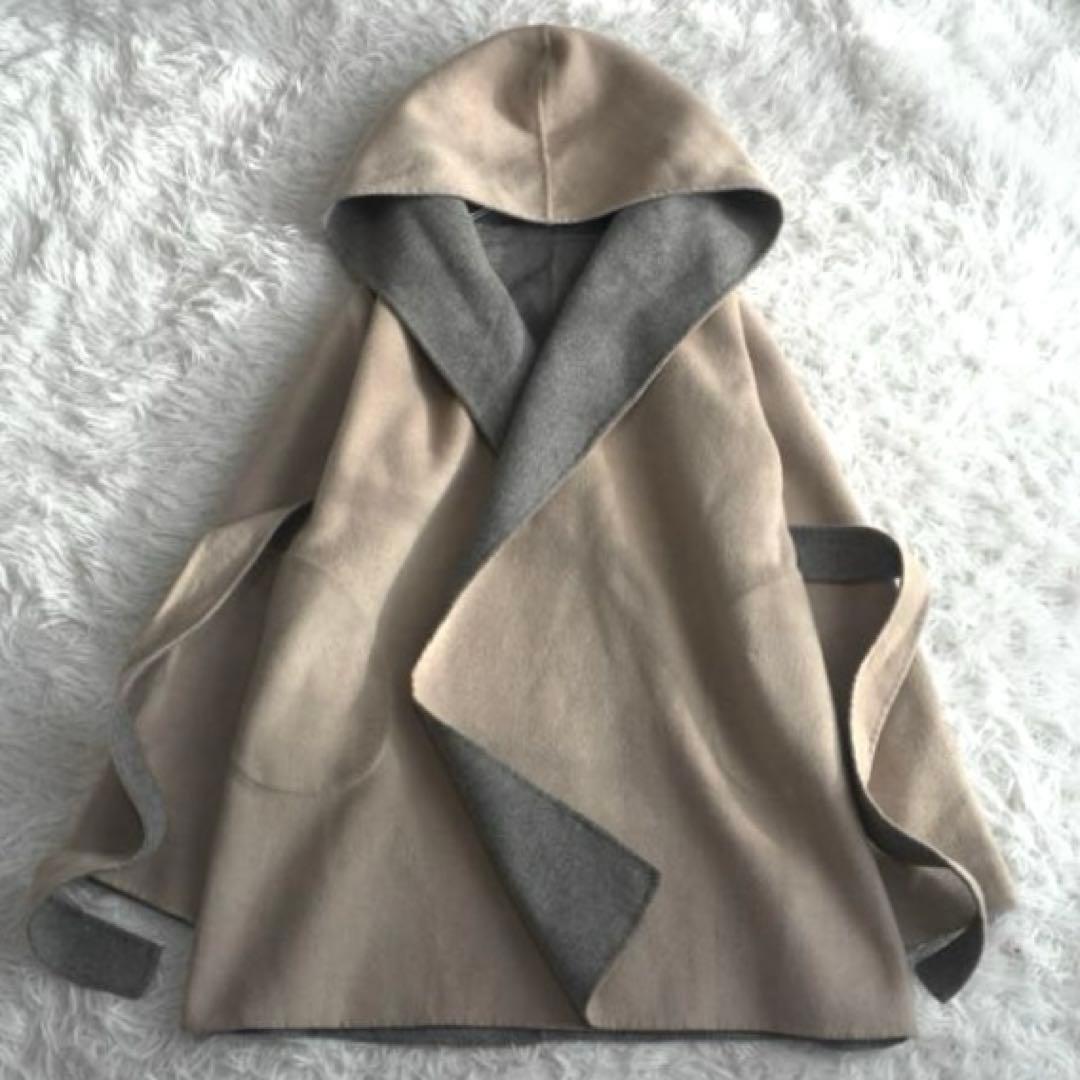 BALMAIN カシミヤウールリバーコート ダブルフェイス 2way 腰ベルト