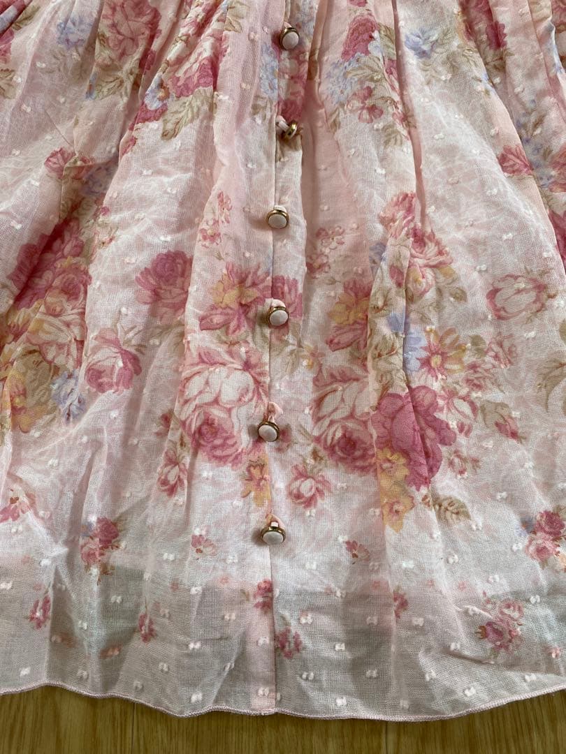 LIZ LISA 花柄リボンキャミワンピース チュニック ミニワンピ ピンク