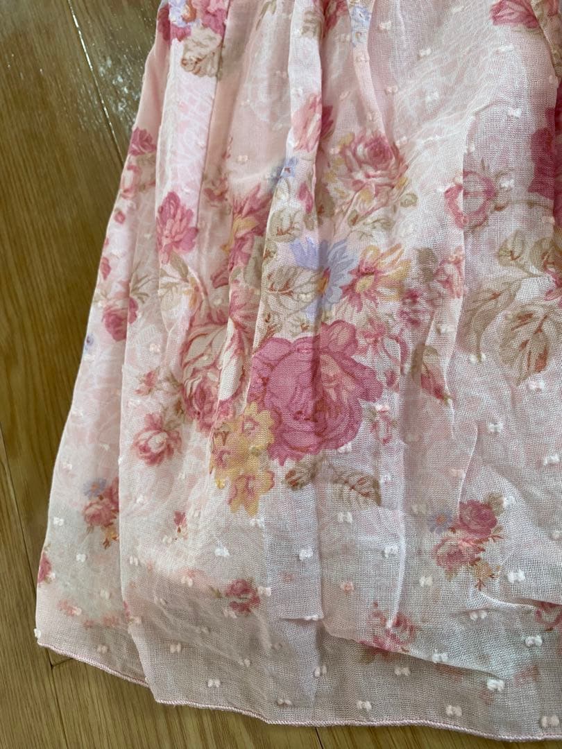 LIZ LISA 花柄リボンキャミワンピース チュニック ミニワンピ ピンク