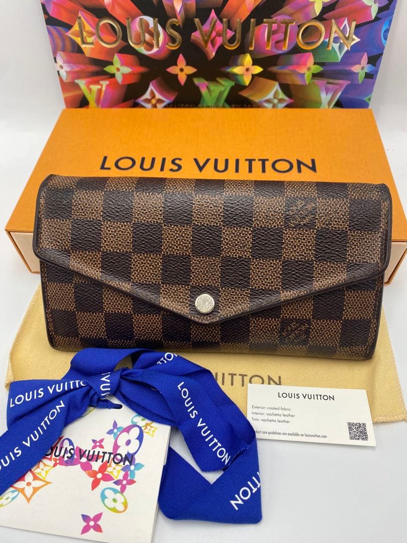 ルイヴィトン 長財布 ダミエ ポルトフォイユサラ ローズバレリーヌ