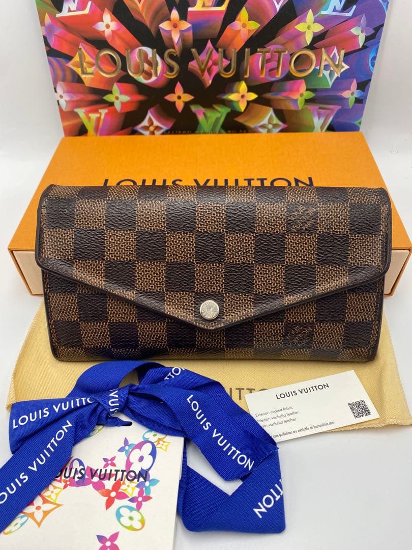 ルイヴィトン 長財布 ダミエ ポルトフォイユサラ ローズバレリーヌ