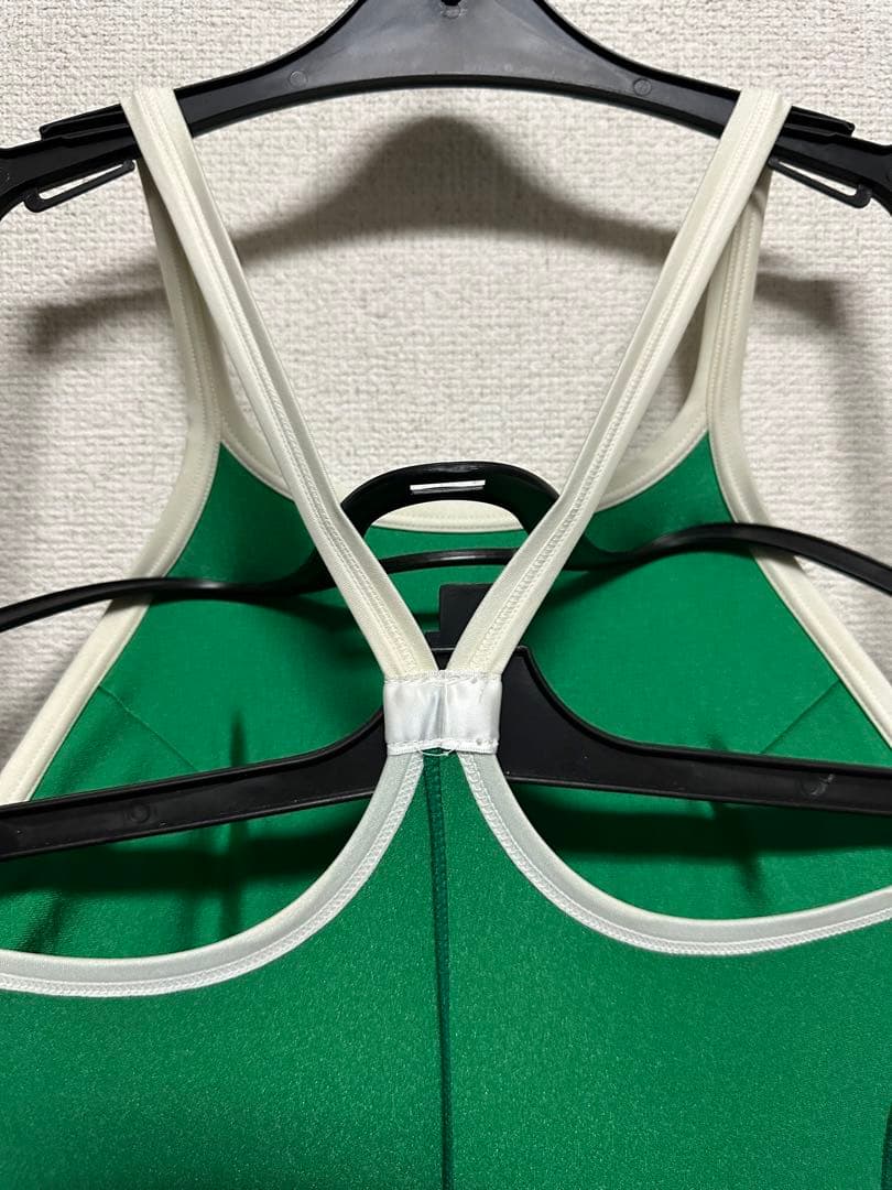 競泳水着 アリーナ arena Mサイズ 緑 グリーンパイピング 学年色