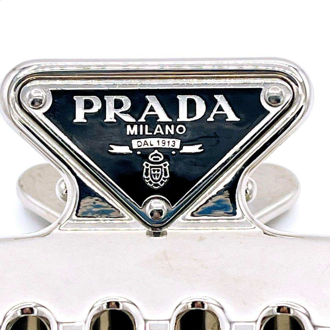 プラダ 1IF103 メタル トライアングルロゴ ヘアクリップ　アクセサリー