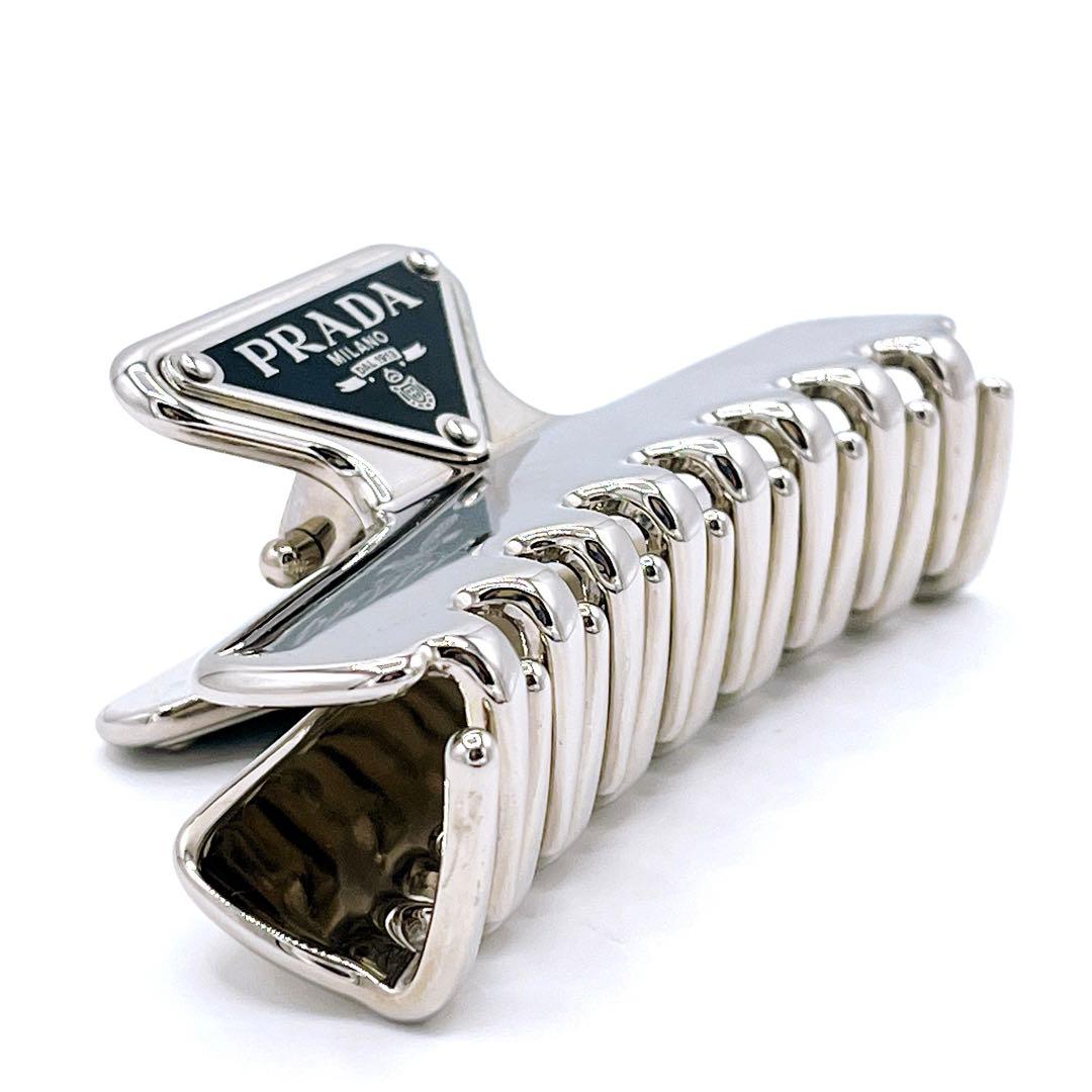 プラダ 1IF103 メタル トライアングルロゴ ヘアクリップ　アクセサリー