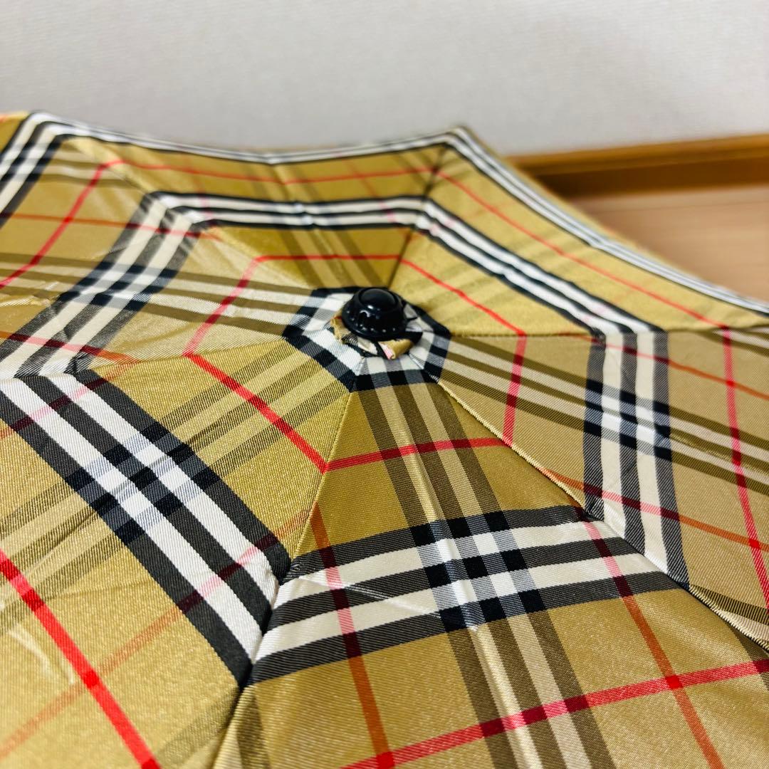 【極美品】BURBERRY バーバリー　折り畳み傘　ノバチェック　カバー付