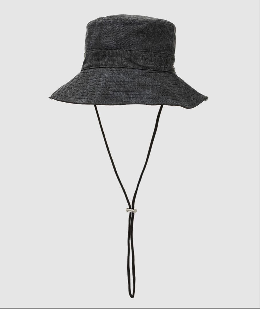 帽子 GANNI Fisherman Bucket Hat Denim