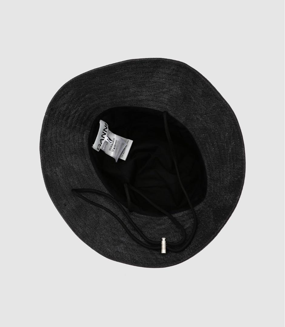帽子 GANNI Fisherman Bucket Hat Denim