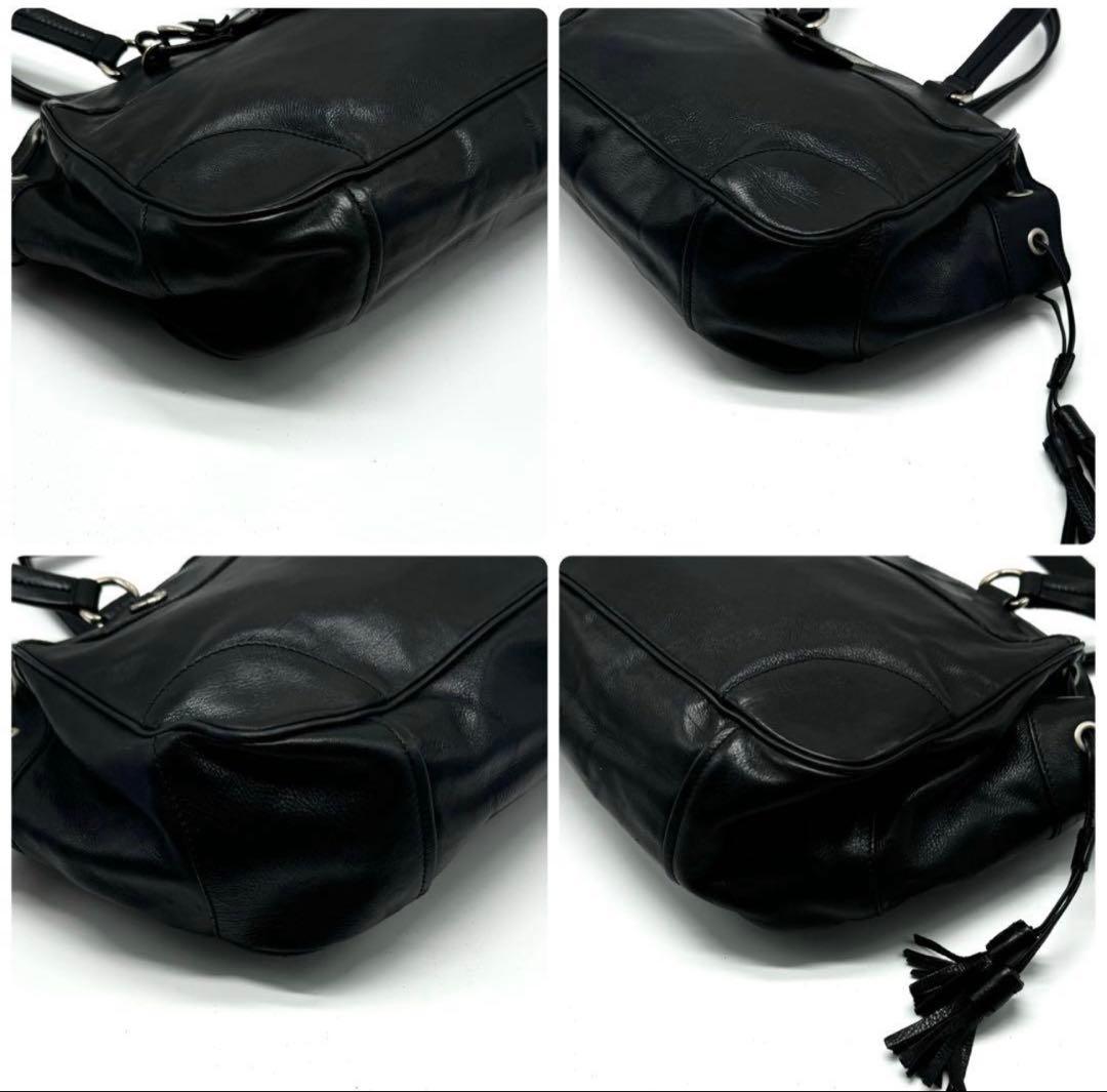 プラダ トートバッグ フリンジ オールレザー 肩掛け