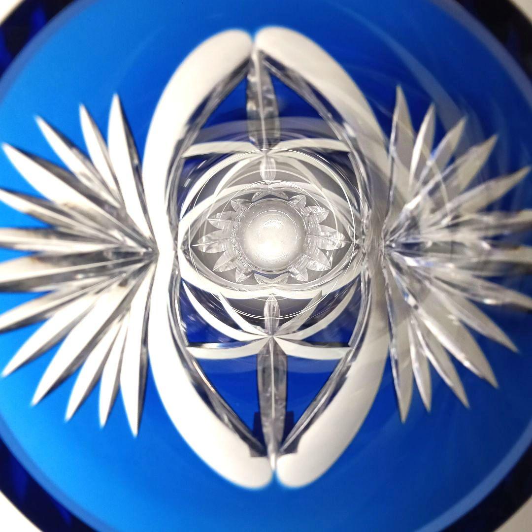 カガミクリスタル 切子 花瓶 フラワーベース