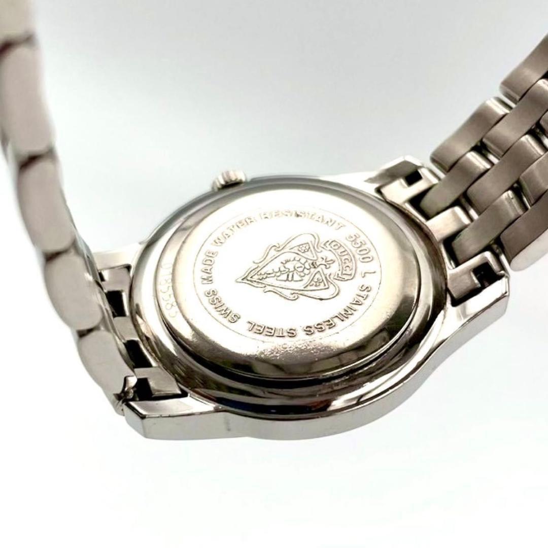 本日限定✨️525 新品電池 グッチ 5500L 腕時計 デイト ブラック文字盤