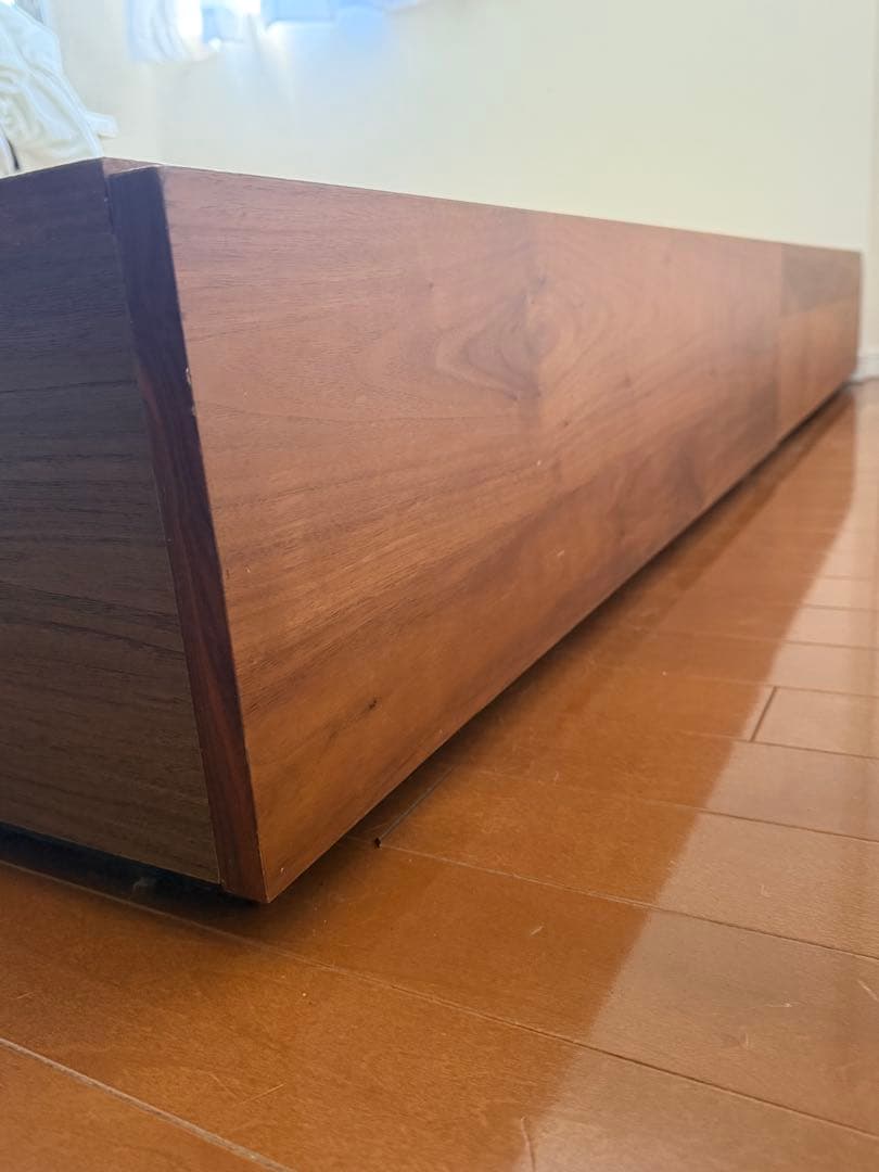 【送料込み】無印良品　収納付きベッドフレーム　セミダブル　ウォールナット