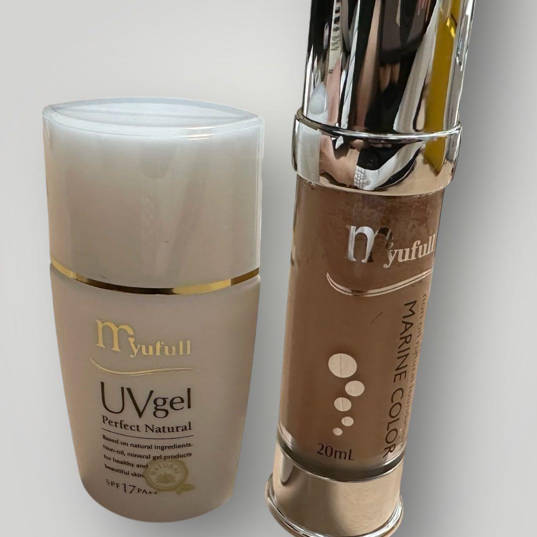 1回使用箱付】ミューフルUVジェルPN＋オイルフリーファンデーションマリンカラー