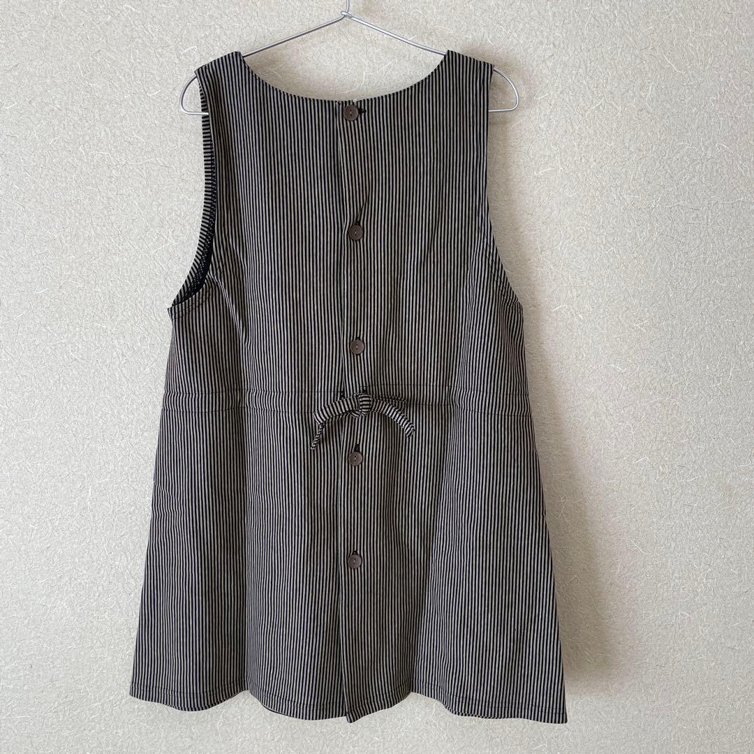 新品★マタノアツコ★エプロン★ボーダー★細ボーダー★MEME★ニット★あったか