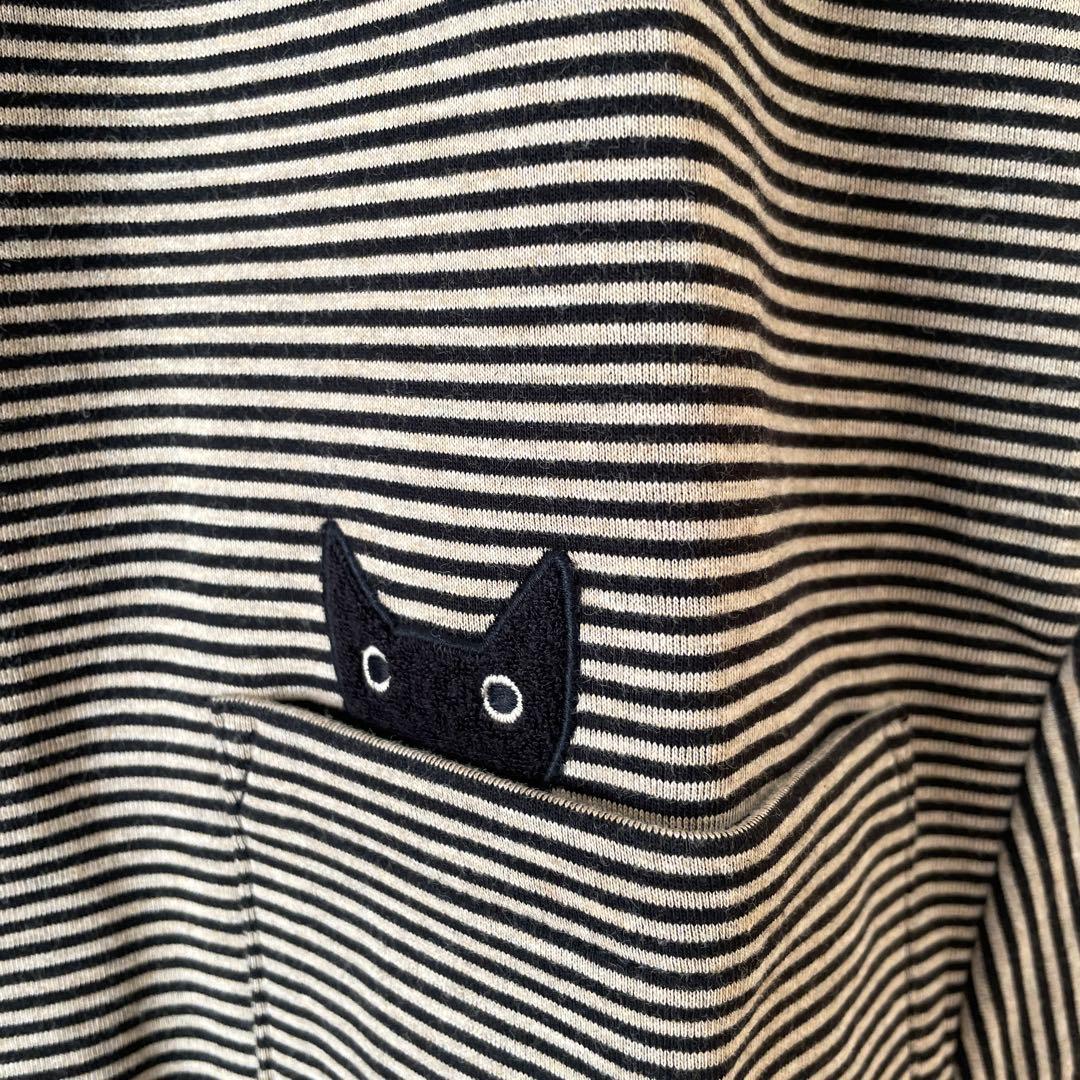 新品★マタノアツコ★エプロン★ボーダー★細ボーダー★MEME★ニット★あったか