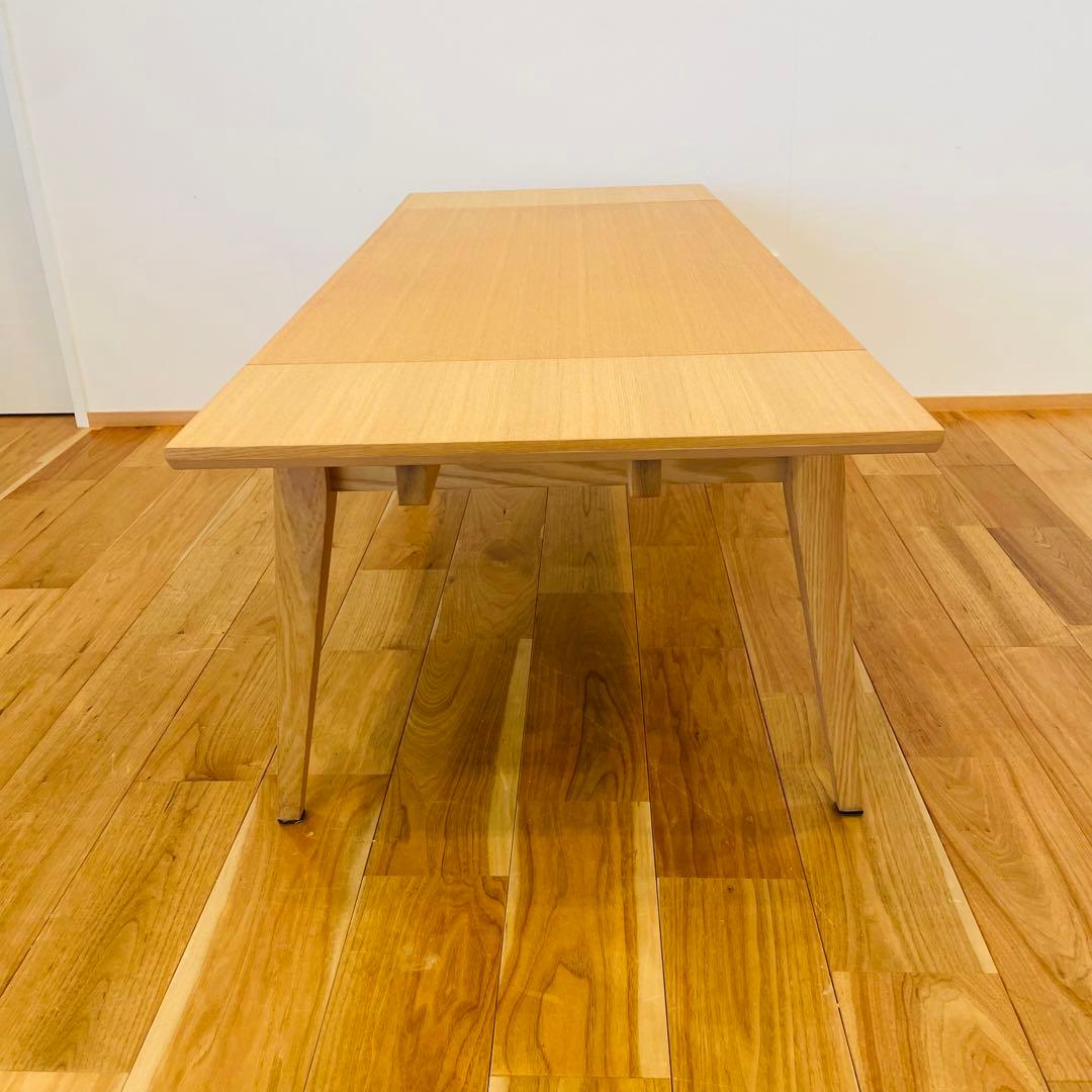 北欧風 テーブル エクステンションテーブル 拡張式 ナチュラル 木 机
