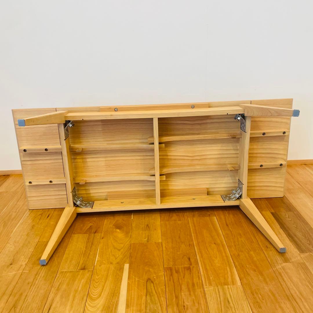 北欧風 テーブル エクステンションテーブル 拡張式 ナチュラル 木 机