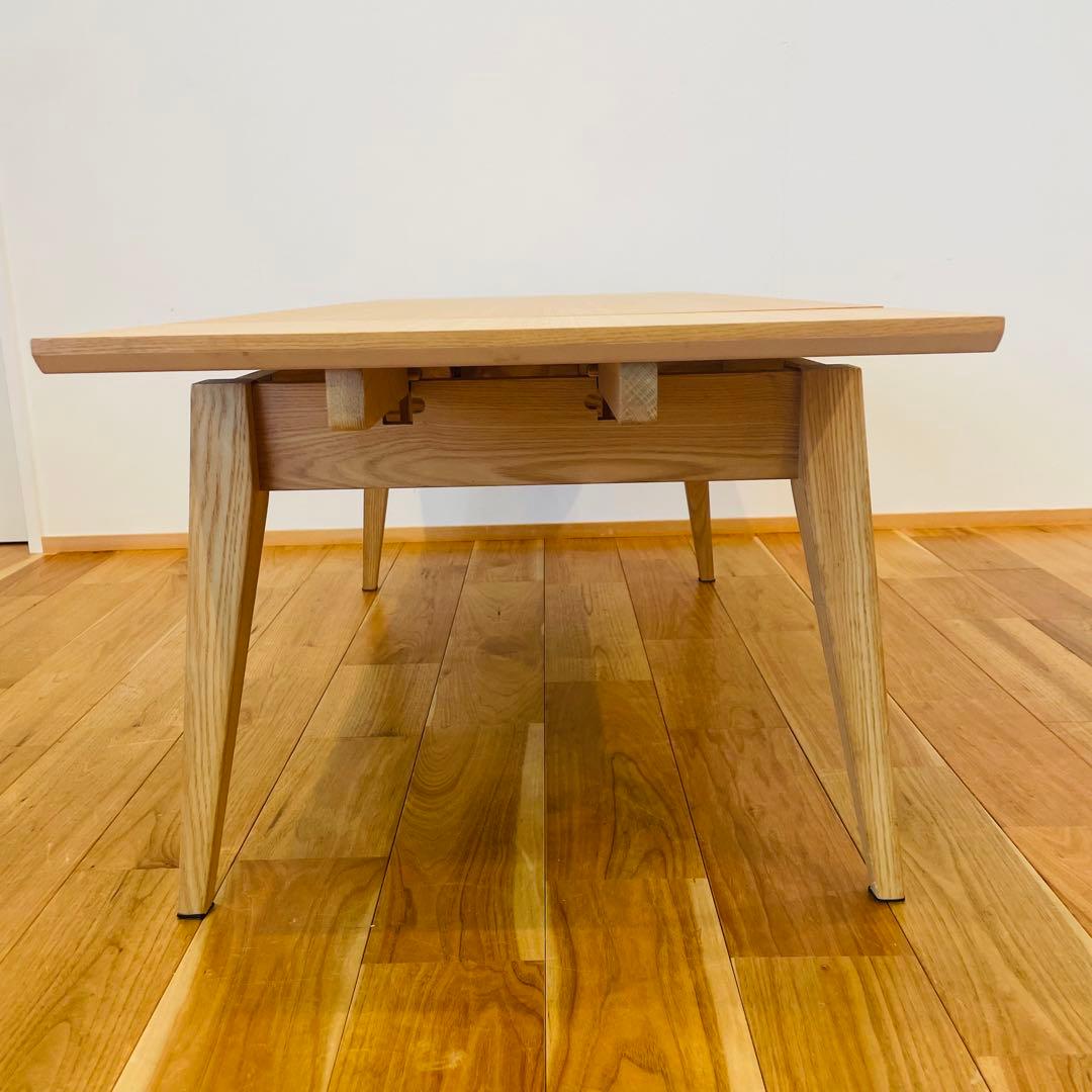 北欧風 テーブル エクステンションテーブル 拡張式 ナチュラル 木 机