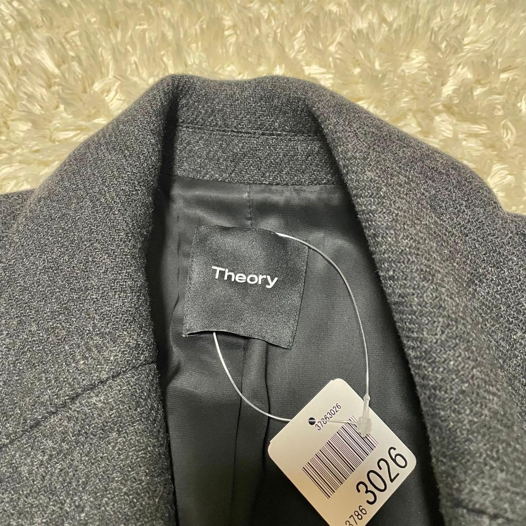 ほぼ未使用‼️Theoryセオリー　ダークグレー ダブルブレスト チェスター
