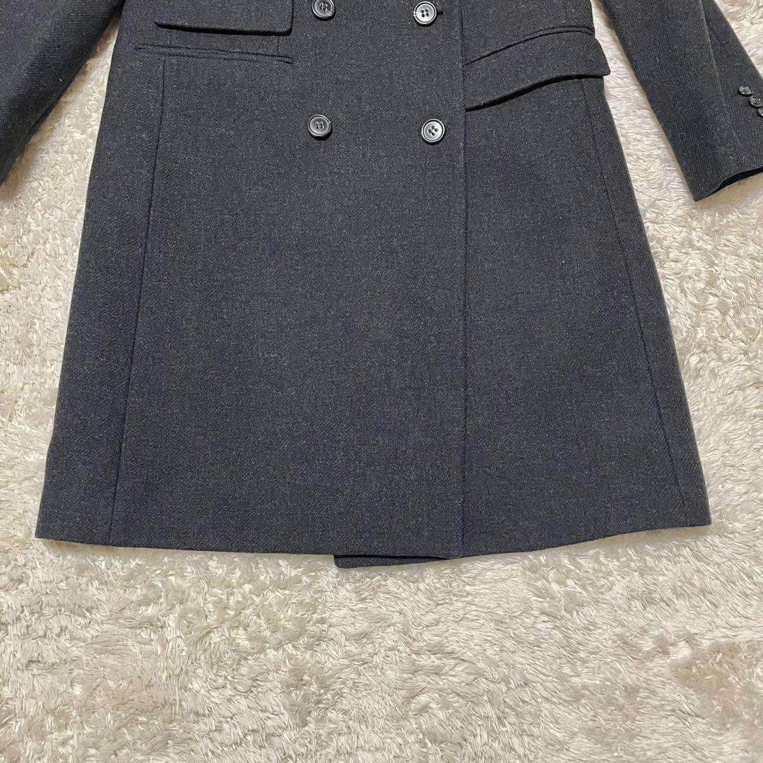 ほぼ未使用‼️Theoryセオリー　ダークグレー ダブルブレスト チェスター