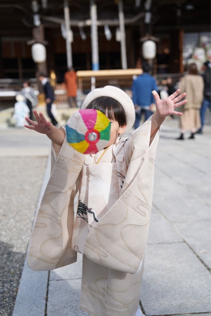 【utatane】【大人気カラー】七五三３歳用被布コートセット【即購入可】