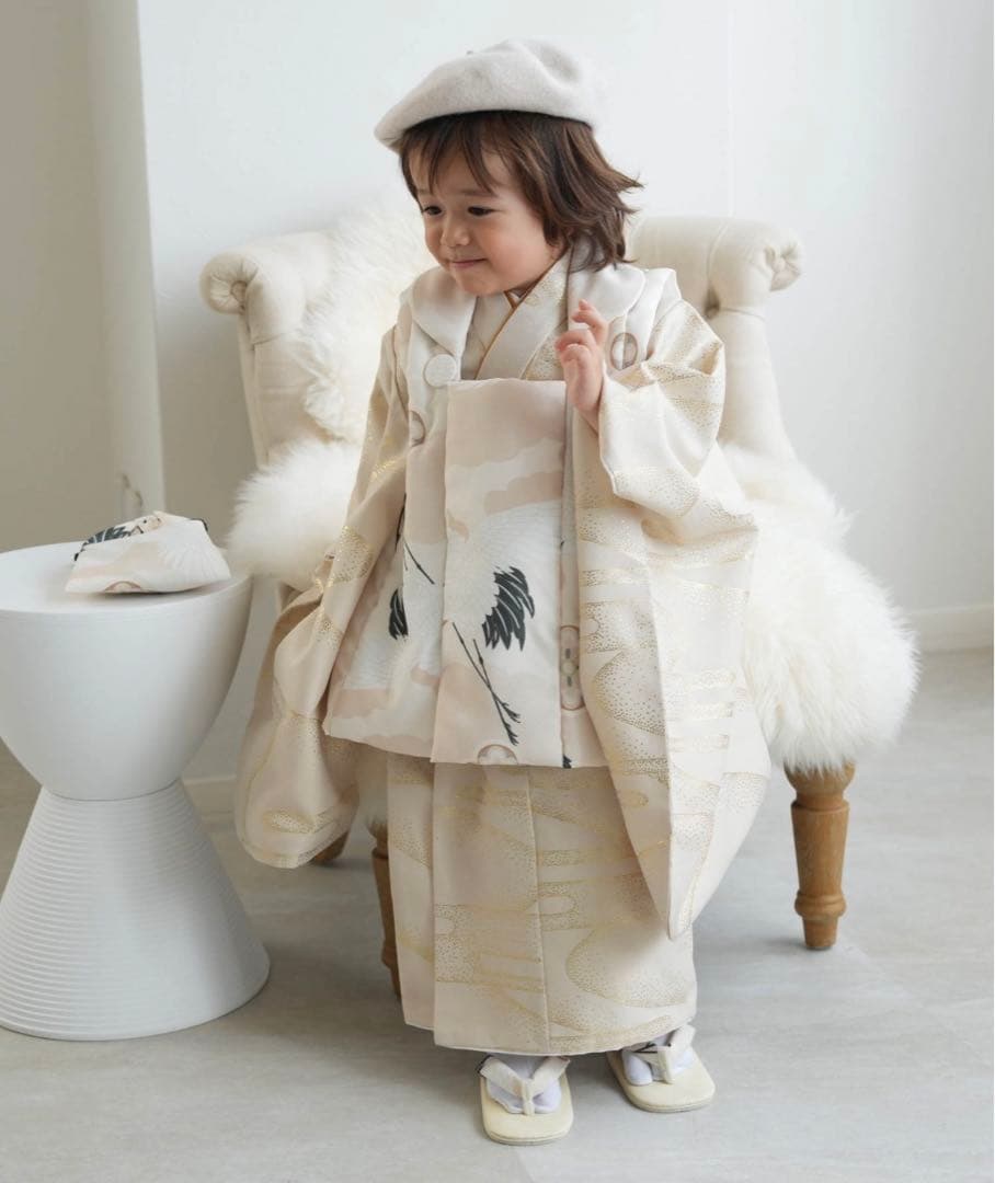 【utatane】【大人気カラー】七五三３歳用被布コートセット【即購入可】