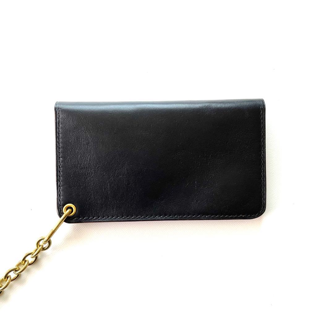 ミドルトラッカーウォレット　ホースハイドレザー　真鍮チェーン　ヴィンテージタロン