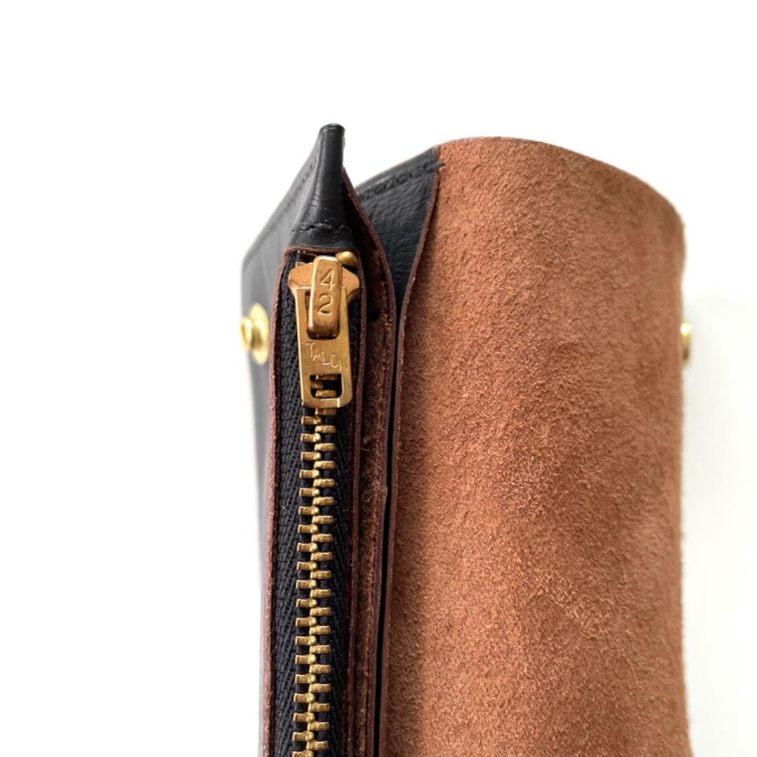 ミドルトラッカーウォレット　ホースハイドレザー　真鍮チェーン　ヴィンテージタロン